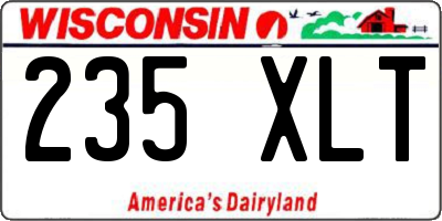 WI license plate 235XLT