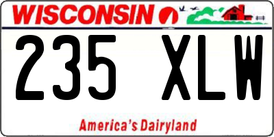 WI license plate 235XLW