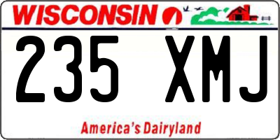 WI license plate 235XMJ