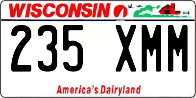 WI license plate 235XMM
