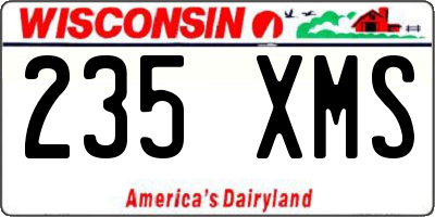 WI license plate 235XMS