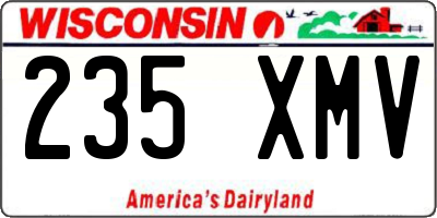 WI license plate 235XMV