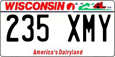 WI license plate 235XMY