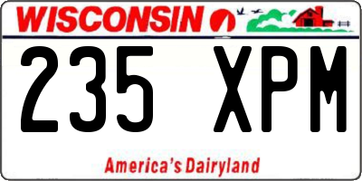 WI license plate 235XPM