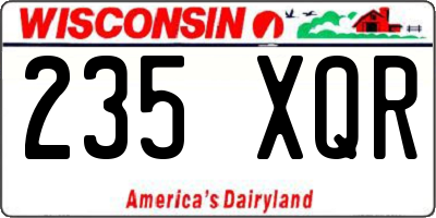 WI license plate 235XQR