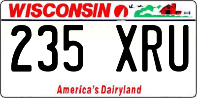 WI license plate 235XRU