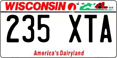 WI license plate 235XTA