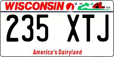 WI license plate 235XTJ