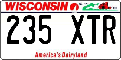 WI license plate 235XTR