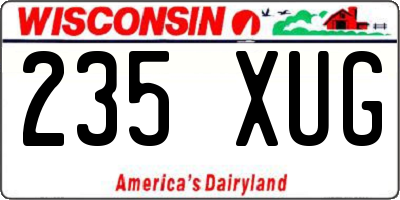 WI license plate 235XUG