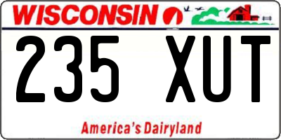 WI license plate 235XUT