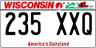 WI license plate 235XXQ