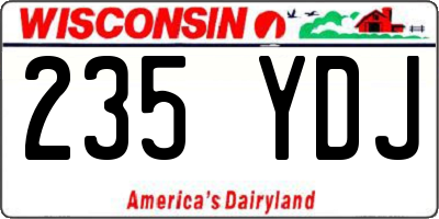 WI license plate 235YDJ