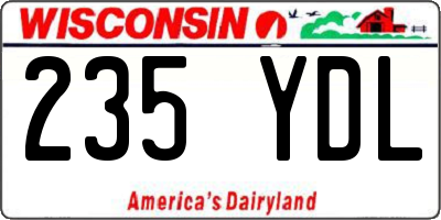 WI license plate 235YDL