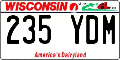 WI license plate 235YDM