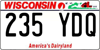 WI license plate 235YDQ