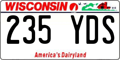 WI license plate 235YDS