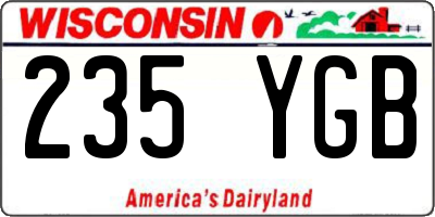 WI license plate 235YGB