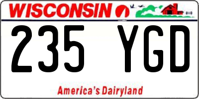 WI license plate 235YGD