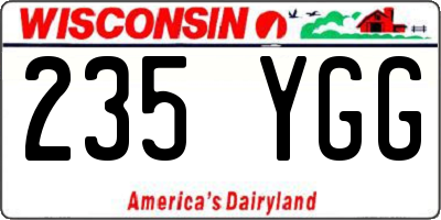 WI license plate 235YGG