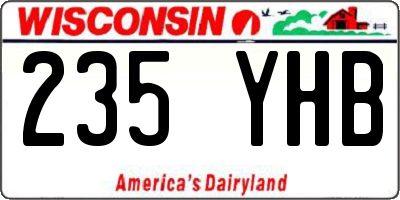 WI license plate 235YHB