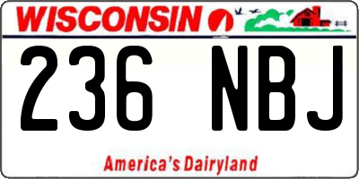 WI license plate 236NBJ