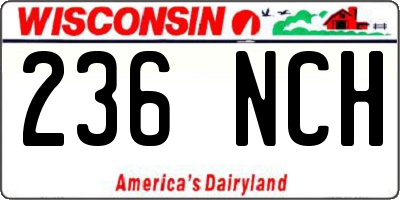 WI license plate 236NCH