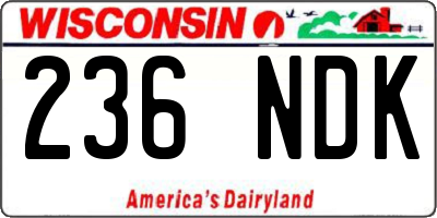 WI license plate 236NDK