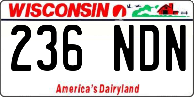 WI license plate 236NDN