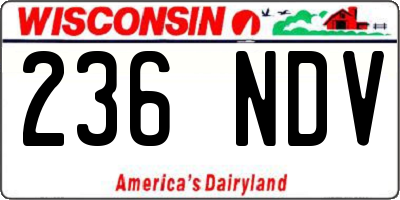 WI license plate 236NDV