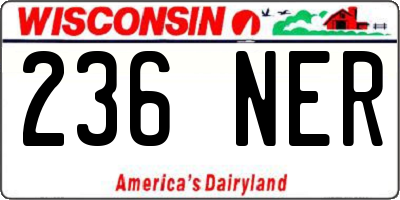WI license plate 236NER