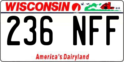 WI license plate 236NFF