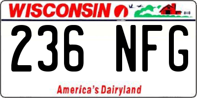 WI license plate 236NFG