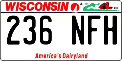 WI license plate 236NFH