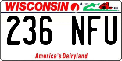 WI license plate 236NFU