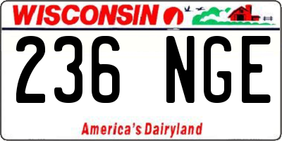 WI license plate 236NGE