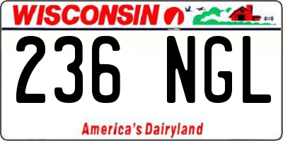 WI license plate 236NGL