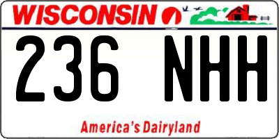 WI license plate 236NHH