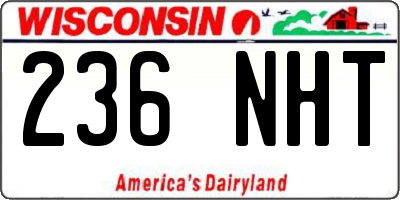 WI license plate 236NHT