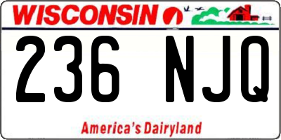 WI license plate 236NJQ