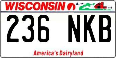 WI license plate 236NKB