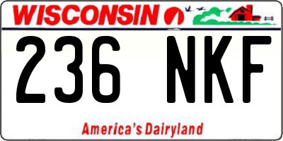 WI license plate 236NKF