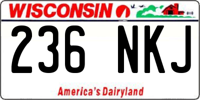 WI license plate 236NKJ