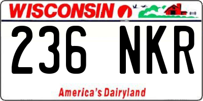 WI license plate 236NKR