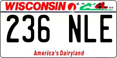 WI license plate 236NLE