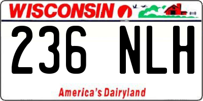 WI license plate 236NLH