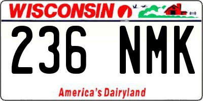 WI license plate 236NMK