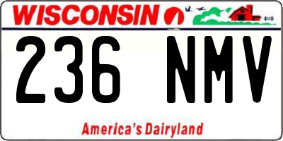 WI license plate 236NMV