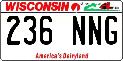 WI license plate 236NNG