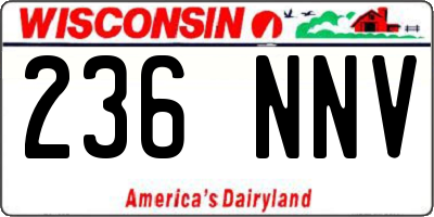WI license plate 236NNV